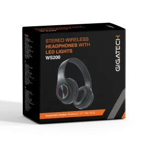 GIGATECH Slušalke WS200 Brezžične s LED Lučmi