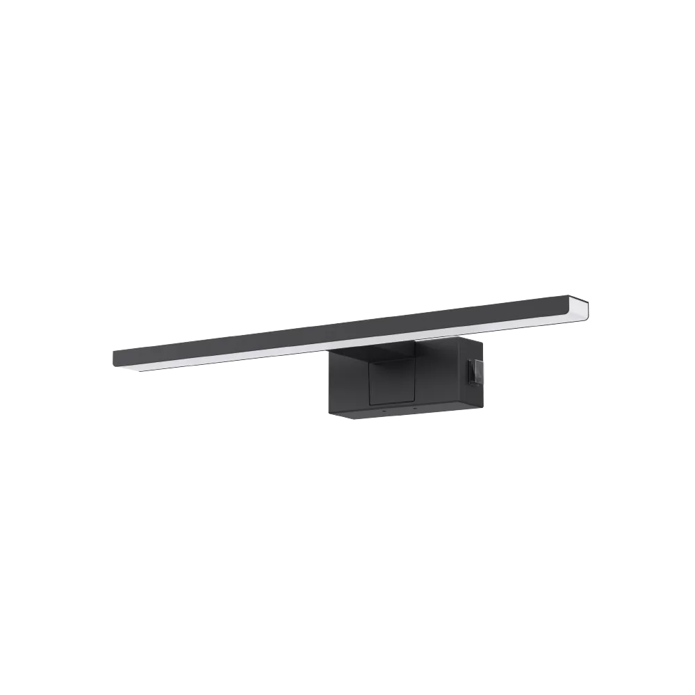 GREEN TECH LED bathroom wall lamp, Green Tech, black, 560 lm, 8W, 4000 K, IP44, 40 cm - BTM-400