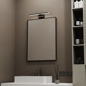 GREEN TECH LED bathroom wall lamp, Green Tech, black, 560 lm, 8W, 4000 K, IP44, 40 cm - BTM-400