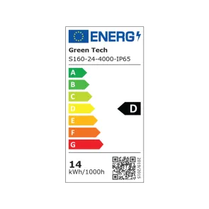GREEN TECH LED strip Green Tech 160 LED, 10 mm, 14.4 W/m, 4000K, DC 24V, IP65, 5m/piece - S160244000IP65