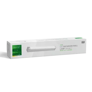 GREEN TECH LED kupaonska zidna lampa, srebrna, 1350 lm, 15W, 4000 K, IP44, 60 cm - BTS-600
