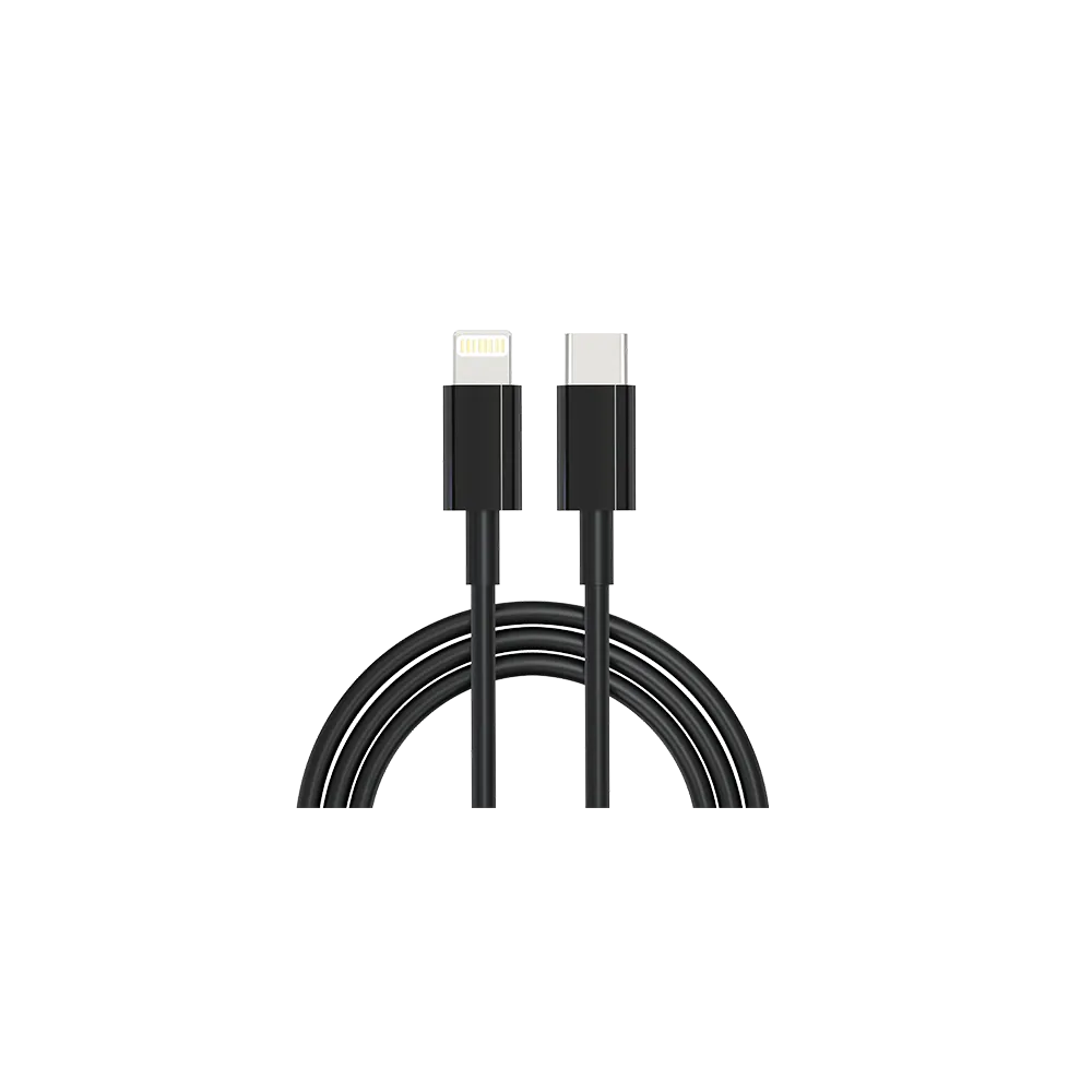 GIGATECH C na lightning kabel Gigatech XC105 1m, 20W, črn
