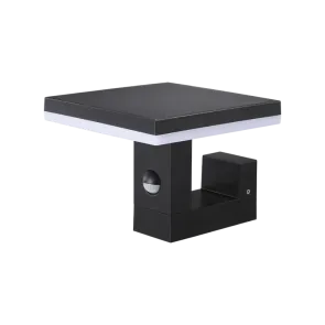 GREEN TECH LED zidna svetilka s senzorjem Green Tech, 15W, 3000K, črna barva - KFS-070