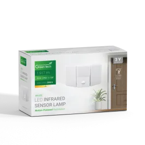 GREEN TECH LED wall lamp with sensor Green Tech 25W, 3000K, white color - KFS-072