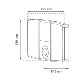GREEN TECH LED wall lamp with sensor Green Tech 25W, 3000K, white color - KFS-072