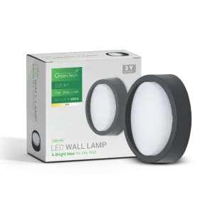 GREEN TECH LED zidna svjetiljka Green Tech 11W, 4000K, premer 17*6,4cm, IP65, črna - CWA-044