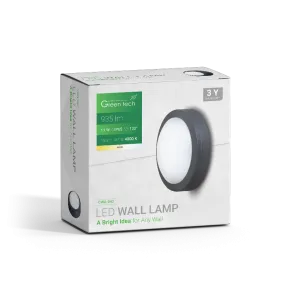 GREEN TECH LED wall lamp Green Tech 11W, 4000K, diameter 17*6cm, IP65, black - CWA-042
