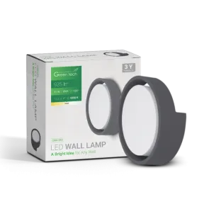 GREEN TECH LED zidna svjetiljka Green Tech 11W, 4000K, premer 17*6,8cm, IP65, črna - CWA-043