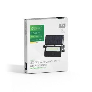 GREEN TECH LED solarni reflektor Green Tech 12W, 4000K, IP65, 1500 lm - VENUS-M