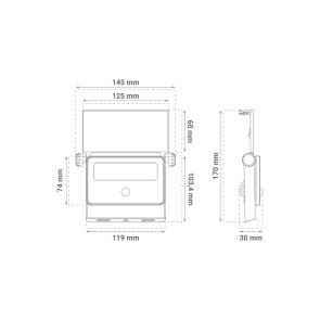 GREEN TECH LED solarni reflektor Green Tech 12W, 4000K, IP65, 1500 lm - VENUS-M