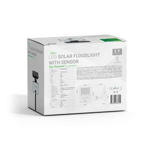 GREEN TECH LED solarni reflektor Green Tech 5W, 4000K, IP65, 500 lm - VENUS-L