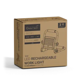 GREEN TECH Portable LED Spotlight Green Tech, 60W, 4000K, IP65 - WLR60