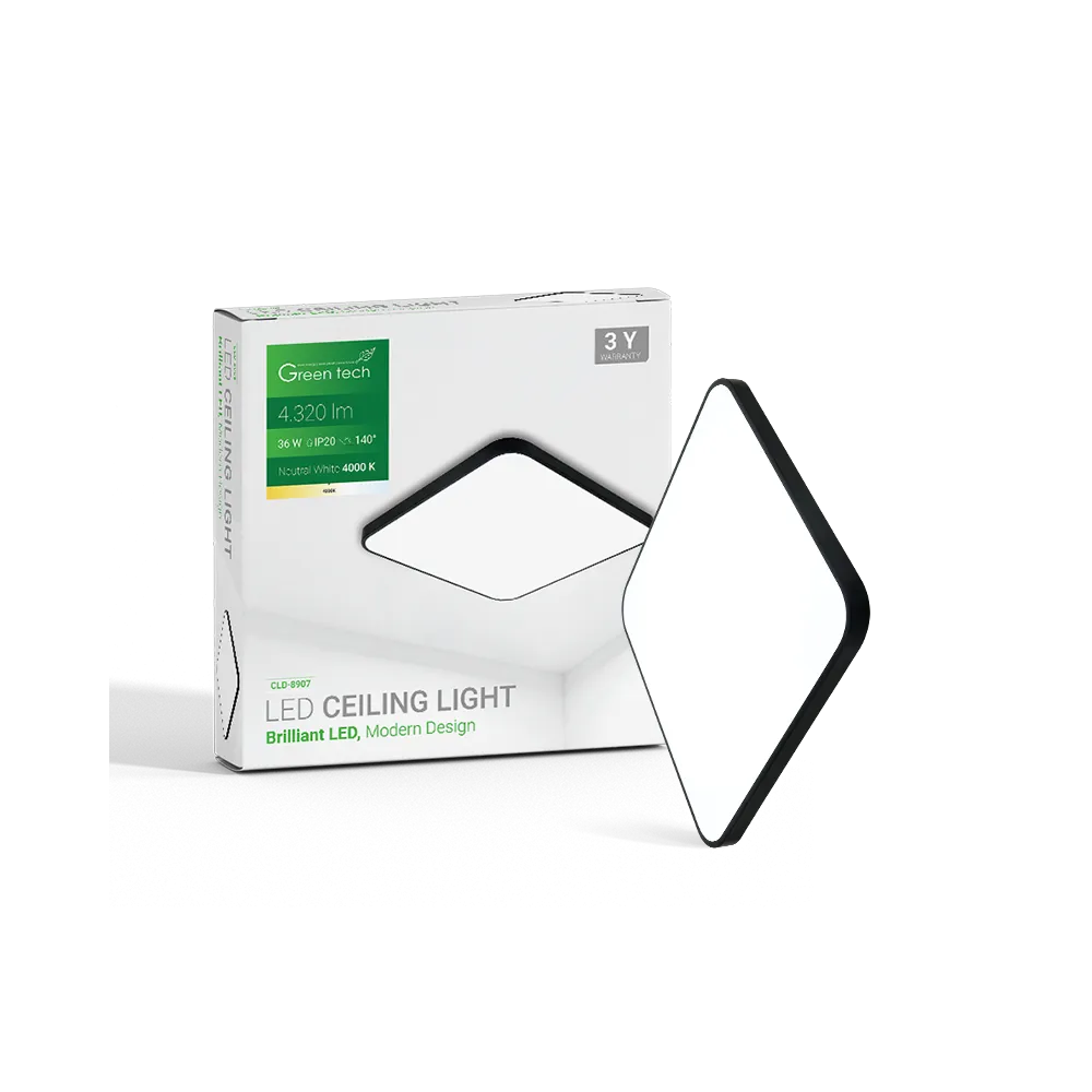 GREEN TECH LED ceiling light Green Tech 36W, 4000K, 48x48cm - CLD-8907