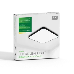 GREEN TECH LED ceiling light Green Tech 24W, 4000K, 33x33cm - CLD-8906