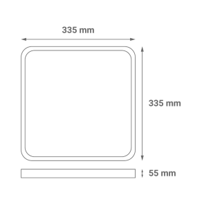 GREEN TECH LED ceiling light Green Tech 24W, 4000K, 33x33cm - CLD-8906