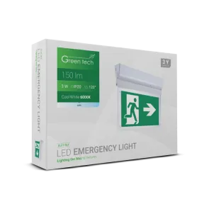 GREEN TECH LED Svetilka za nujno osvetlitev Green Tech 3W, 6000K, Stropna/Zidna - EL01-3LF