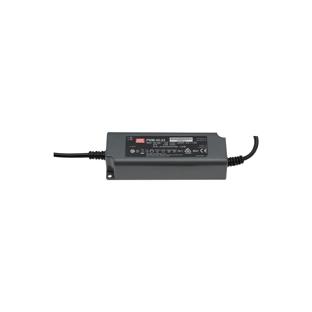 MEAN WELL Power Supply for LED Strip PWM-40-24*MEAN WELL, 40W, IP67, DC 24V