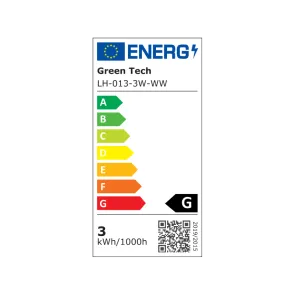 GREEN TECH LED wall lamp Green Tech 3W, 3000K, black color - LH-013-3W-WW