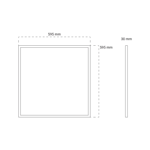 Zeleni TEHNOLOGIJA LED panel Zeleni tech 595 x 595 x 30 mm, 25W, 3 CCT, 160lm/W, Lifud gonilnik - PLX6060-25