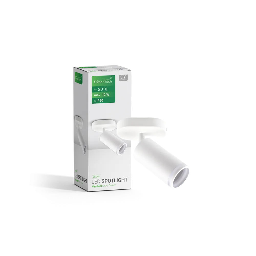 GREEN TECH LED reflektor Green Tech, GU10 X 1 kos, bela barva - LUXA-1