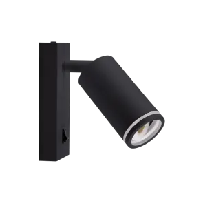 GREEN TECH Zidna svjetiljka Green Tech, grlo GU10, IP20, črna barva - TS194-BK