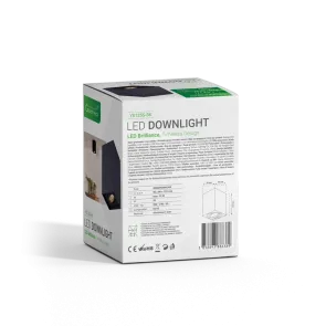 GREEN TECH Nadgradna svjetiljka Green Tech, črna barva, grlo GU10 - YS125S-BK