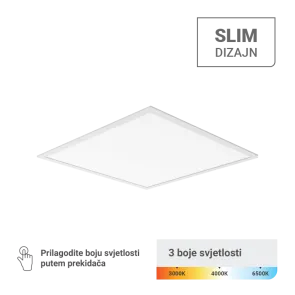 Zeleni TEHNOLOGIJA LED tanek panel Zeleni Tehnologija 40W, 3CCT 100lm/W, 595 x 595 x 9 mm - PL60-40-3CCT
