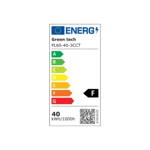 Zeleni TEHNOLOGIJA LED tanek panel Zeleni Tehnologija 40W, 3CCT 100lm/W, 595 x 595 x 9 mm - PL60-40-3CCT