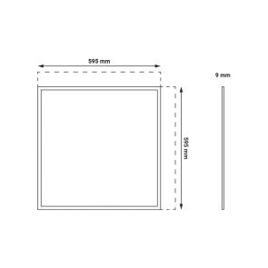 Zeleni TEHNOLOGIJA LED tanek panel Zeleni Tehnologija 40W, 3CCT 100lm/W, 595 x 595 x 9 mm - PL60-40-3CCT