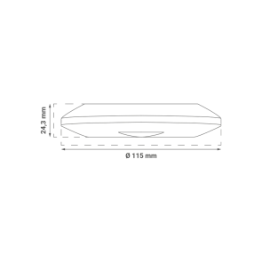 GREEN TECH Infrared Surface-Mounted Motion Sensor Green Tech IMS05C, IP20, 360° - IMS05C-WH