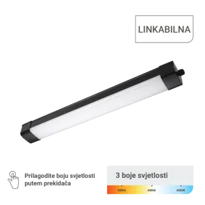 GREEN TECH LED waterproof light Green Tech, linkable, 3CCT, 30W, IP65, black - WP-BD-30W-3CCT