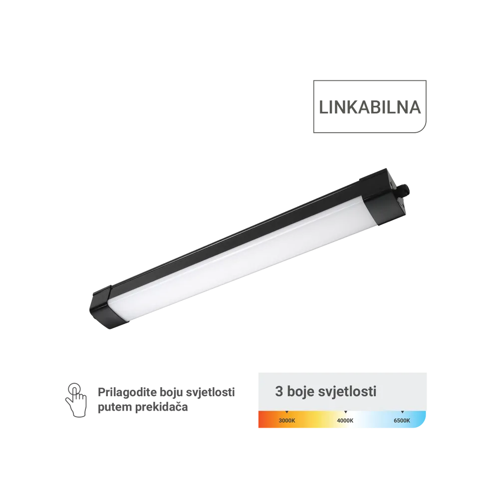 GREEN TECH LED waterproof light Green Tech, linkable, 3CCT, 30W, IP65, black - WP-BD-30W-3CCT