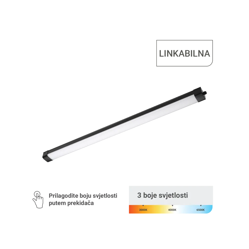 GREEN TECH LED vodoodporna svetilka Green Tech, povezljiva, 3CCT, 60W, IP65, črna - WP-BD-60W-3CCT