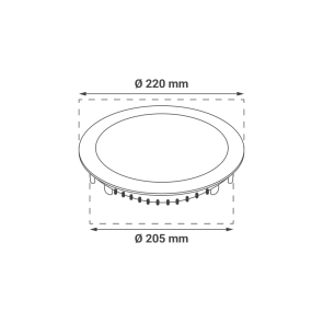 GREEN TECH LED panel Green Tech 18W, 3CCT, vgrajen, okrogel - CX-R01-18-3CCT