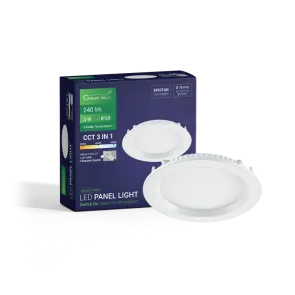 GREEN TECH LED panel Green Tech 3W, 3CCT, recessed, round - CX-R01-3-3CCT