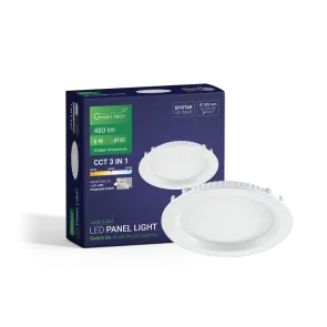 GREEN TECH LED panel Green Tech 6W, 3CCT, recessed, round - CX-R01-6-3CCT