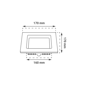 GREEN TECH LED panel Green Tech 12W, 3CCT, recessed, square - CX-S01-12-3CCT
