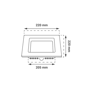 Zeleni TEHNOLOGIJA LED panel Zeleni Tehnologija 18W, 3CCT, vgrajen, kvadratni - CX-S01-18-3CCT