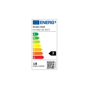 Zeleni TEHNOLOGIJA LED panel Zeleni Tehnika 18W, 3CCT, nadgradni, kvadratni - CX-S02-18-3CCT