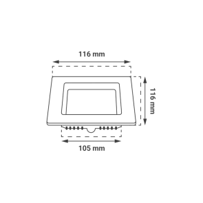 Zeleni TEHNOLOGIJA LED panel Zeleni Tehnologija 6W, 3CCT, vgrajen, kvadraten - CX-S01-6-3CCT