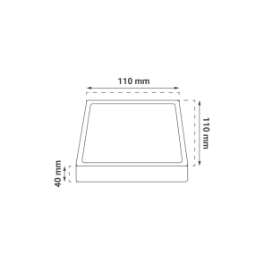 GREEN TECH LED panel Green Tech 6W, 3CCT, nadgradni, kvadratni - CX-S02-6-3CCT