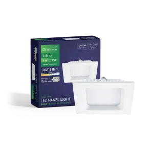 GREEN TECH LED panel Green Tech 3W, 3CCT, vgradni, kvadratni - CX-S01-3-3CCT