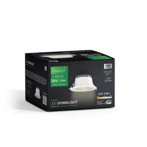 GREEN TECH LED downlight Green Tech 28W, 3CCT, diameter 195-210 mm - DWE-28W