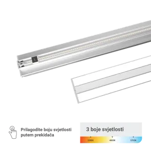 GREEN TECH LED vislica Green Tech, srebrna, 60W, 3CCT, 1500x1171x55 mm - LLS-60W