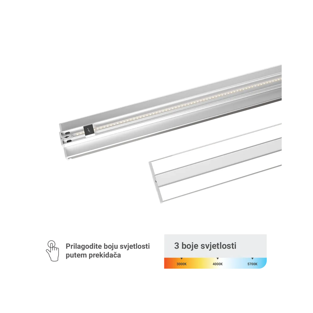 GREEN TECH LED vislica Green Tech, srebrna, 60W, 3CCT, 1500x1171x55 mm - LLS-60W
