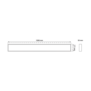 GREEN TECH LED vislica Green Tech, srebrna, 60W, 3CCT, 1500x1171x55 mm - LLS-60W