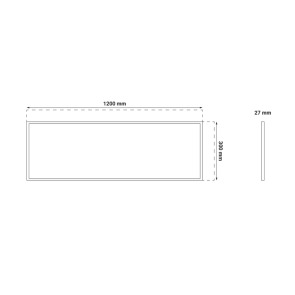 GREEN TECH LED kristalna panel visilica Green Tech 40W, 3CCT, 120 lm/W, 300x12 - LLP-40W