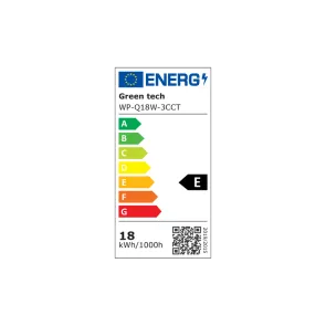 GREEN TECH LED waterproof light Green Tech, linkable, 18W, 120LM/W, 3CCT, IP65 - WP-Q18W-3CCT