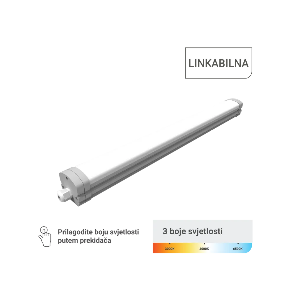 GREEN TECH LED waterproof light Green Tech, linkable, 45W, 120LM/W, 3CCT, IP65 - WP-Q45W-3CCT