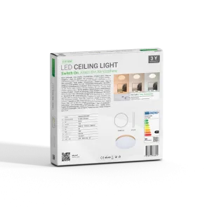 GREEN TECH LED stropna svetilka Green Tech 50W, 3CCT, 50 cm, leseni okvir - CLE-50W